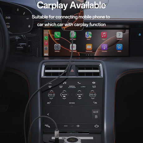 Cablu Yesido (CA196), Type-C to Type-C, Fast Charging, 480Mbps, PD60W, CarPlay Compatible, Zinc Alloy, 1.2m, Negru