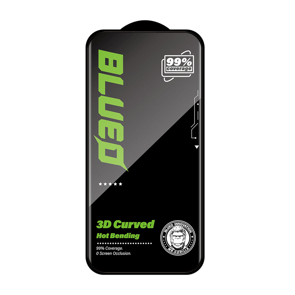 Folie de protectie Blueo 3D HD Full Display Curved Edge HD Glass compatibil cu iPhone 16 Pro Max, Negru
