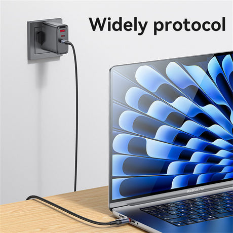 Yesido CA186 fekete USB-C–USB-C kábel