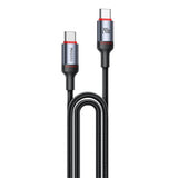 Cablu Yesido (CA185), Type-C to Type-C, Fast Charging, 480Mbps, 240W, 48V/5A, E-Mark Chip, Nylon Braided, 1.2m, Negru