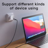 Cablu Yesido (CA181), Type-C to Type-C, Fast Charging, 60W, 3A, 480Mbps, Aluminum Alloy, 1.2m, Negru