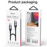 Cablu Yesido (CA181), Type-C to Type-C, Fast Charging, 60W, 3A, 480Mbps, Aluminum Alloy, 1.2m, Negru