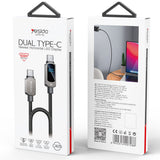 Cablu Yesido (CA179), Super Fast Charging, with Digital Display, Type-C to Type-C, 100W, 5A, 480Mbps, 1.2m, Negru