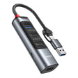 Hub/Dock Yesido Docking Station 5in1 (HB20), USB, Type-C to 4x USB, USB-C, PD100W, Fast Charge, Plug & Play, 5Gbps, Gri