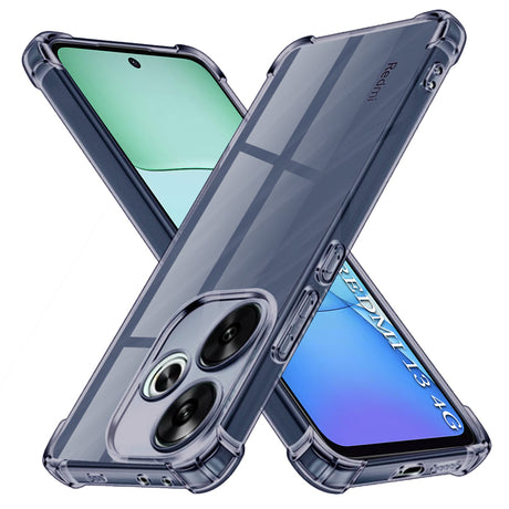Husa de protectie Techsuit Shockproof Clear Silicone compatibil cu Xiaomi Redmi 13 / Poco M6 4G, Negru Fumuriu