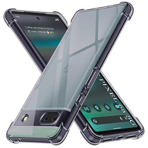 Husa de protectie Techsuit Shockproof Clear Silicone compatibil cu Google Pixel 6a, Negru Fumuriu