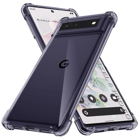 Husa de protectie Techsuit Shockproof Clear Silicone compatibil cu Google Pixel 6 Pro, Negru Fumuriu