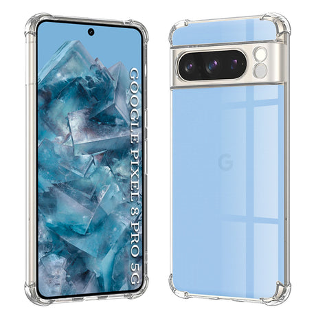 Husa de protectie Techsuit Shockproof Clear Silicone compatibil cu Google Pixel 8 Pro, Transparent