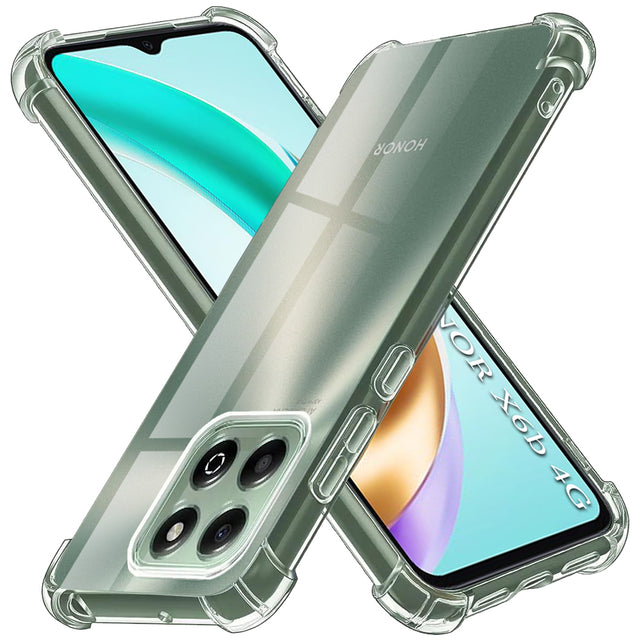 Husa de protectie Techsuit Shockproof Clear Silicone compatibil cu Honor X6b, Transparent