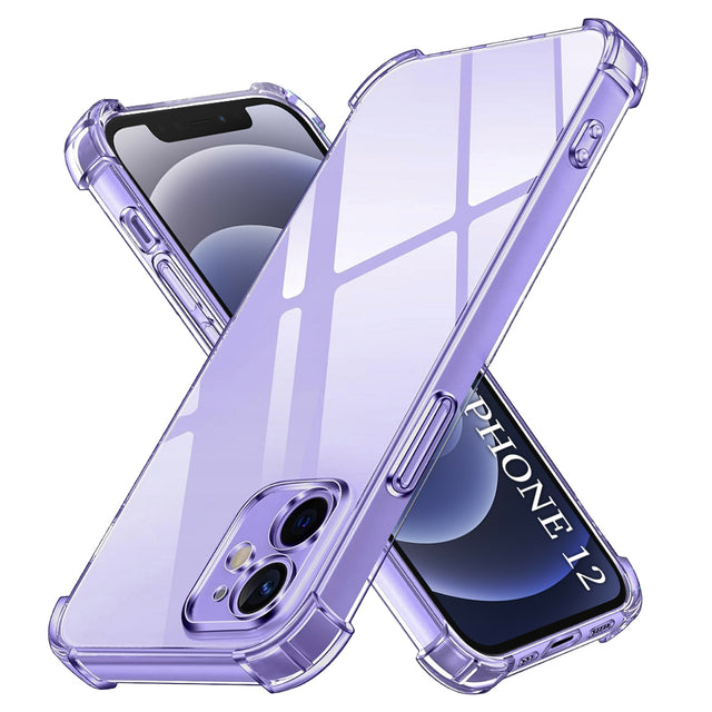 Husa de protectie Techsuit Shockproof Clear Silicone compatibil cu iPhone 12, Transparent