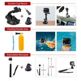 Suport Techsuit Accessory Kit CamQuest 15in1 (SA15), for GoPro Action Camera, Negru