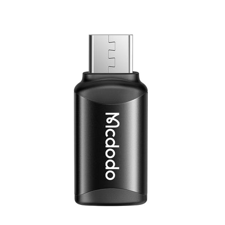 Adaptor Mcdodo OTG Adapter (OT-7690), Type-C to Micro-USB, Aluminium Alloy, Charging & Data Sync, Negru