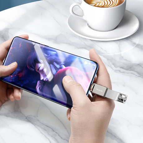 Adaptor Mcdodo OTG Adapter (OT-8730), USB to Type-C, Zinc Alloy, 5.0Gbps, Gri Inchis