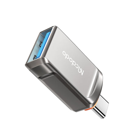 Adaptor Mcdodo OTG Adapter (OT-8730), USB to Type-C, Zinc Alloy, 5.0Gbps, Gri Inchis