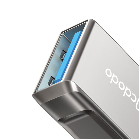 Adaptor Mcdodo OTG Adapter (OT-8730), USB to Type-C, Zinc Alloy, 5.0Gbps, Gri Inchis