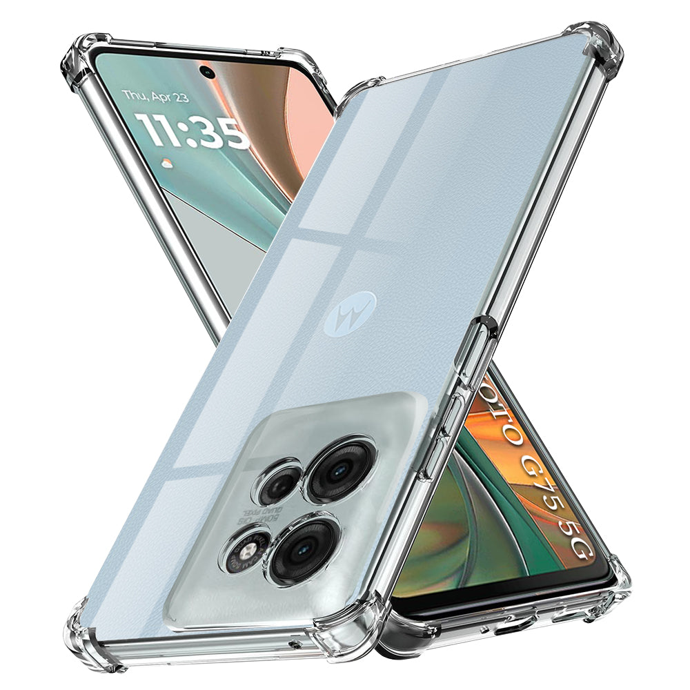 Husa de protectie Techsuit Shockproof Clear Silicone compatibil cu Motorola Moto G75, Transparent