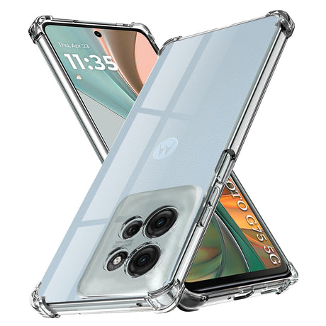 Husa de protectie Techsuit Shockproof Clear Silicone compatibil cu Motorola Moto G75, Transparent