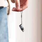 Adaptor Mcdodo OTG Adapter (OT-7610), Lightning to Type-C, Aluminium Alloy, Charging & Data Sync, 60W, Blue Light, Lanyard, Negru