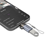 Adaptor Mcdodo OTG Adapter (OT-7850), USB to Lightning, with TF Card Reader, Fast Data Transfer, 480Mbps, LED, Lanyard, Negru
