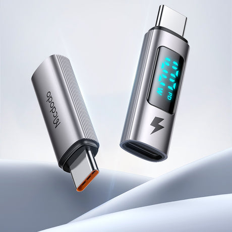 Adaptor Mcdodo OTG Adapter Wales Series (OT-6090), Type-C to Type-C, PD100W, 5A, Charging & Data Sync, Digital Display, Negru