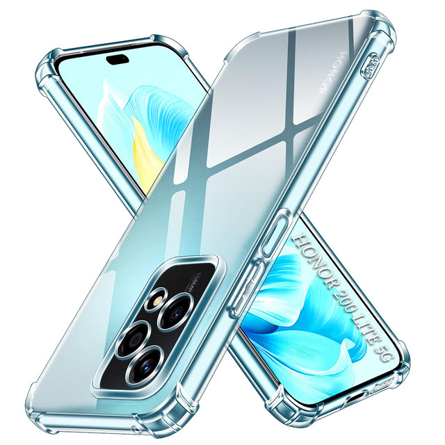 Husa de protectie Techsuit Shockproof Clear Silicone compatibil cu Honor 200 Lite, Transparent