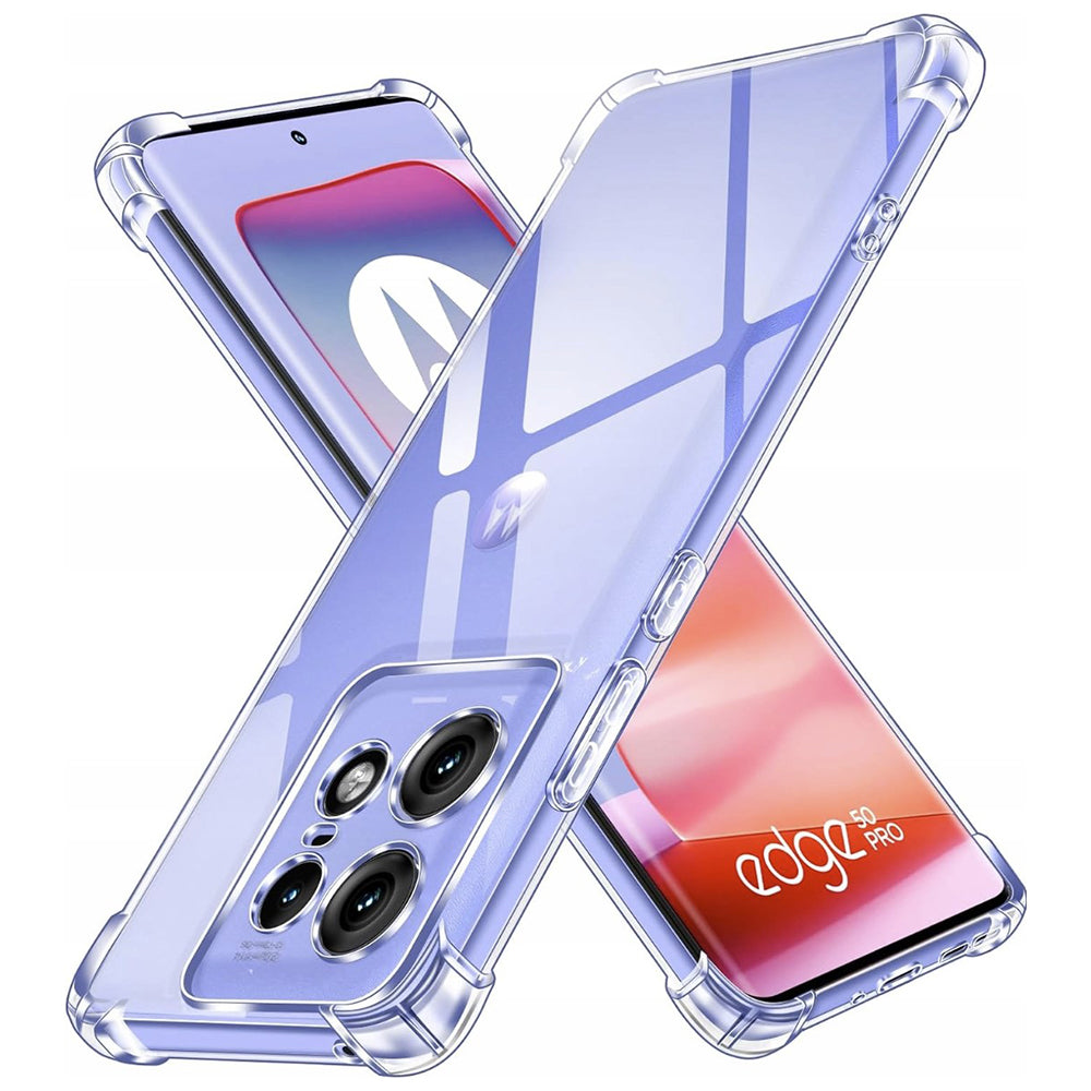Husa de protectie Techsuit Shockproof Clear Silicone compatibil cu Motorola Edge 50 Pro, Transparent
