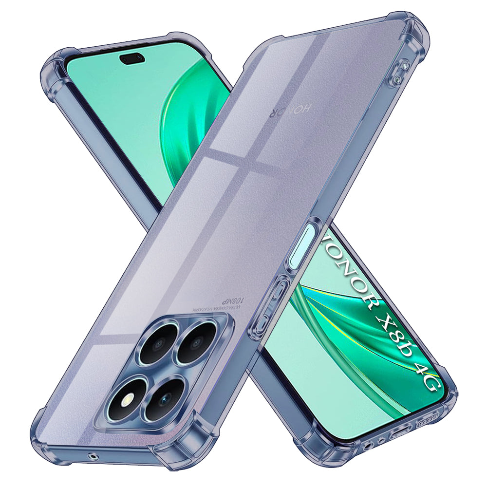 Husa de protectie Techsuit Shockproof Clear Silicone compatibil cu Honor X8b, Negru Fumuriu