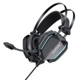 Casti Yesido Wired (EK03), for Gaming, Jack 3.5mm, USB, with Microphone, Lights, 2m, Negru