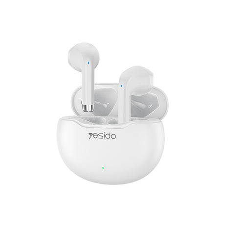 Casti Yesido (TWS21), with Bluetooth V5.3, Half-In-ear Design, Touch Control, Noise Cancelling, 320mAh, Alb
