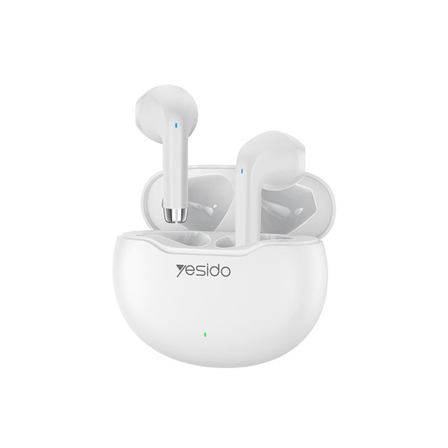 Casti Yesido (TWS21), with Bluetooth V5.3, Half-In-ear Design, Touch Control, Noise Cancelling, 320mAh, Alb