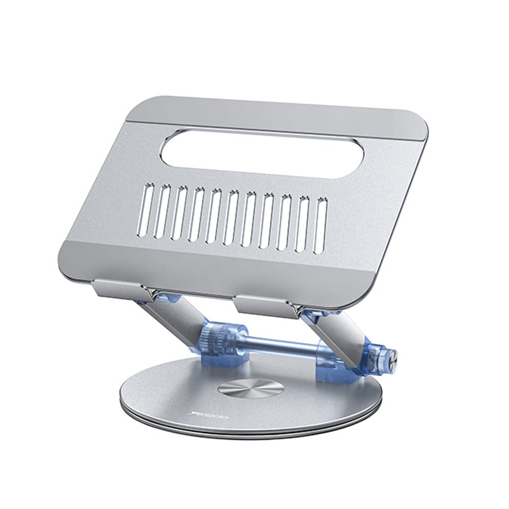 Suport Laptop Yesido LP06, Aluminiu, 360 Rotație, Argintiu
