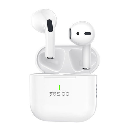 Casti Yesido (TWS17), with Bluetooth V5.1, Half-In-ear Design, 200mAh, Type-C, Alb