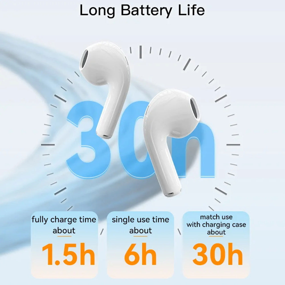 Casti Yesido (TWS18), Bluetooth V5.1, Half-In-ear Design, 220mAh, Type-C, Alb