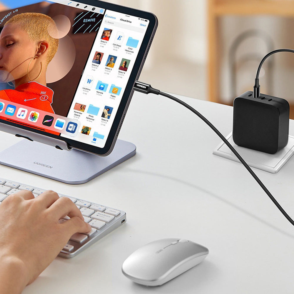 Cablu Ugreen US300 (60551), USB-C to USB-C, 5A, 100W, 1m, Alb