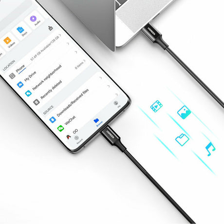 Cablu Ugreen US300 (80371), USB-C to USB-C, 5A, 100W, 1m, Negru