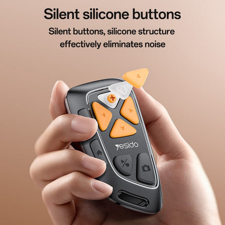 Suport Yesido Bluetooth Remote Control (SF25), Swipe videos/Read Novels/Take Photos Remotely, 200mAh, Negru