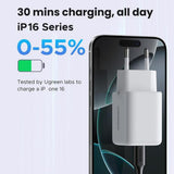 Incarcator Ugreen (65015), USB / Type-C, 30W QC3.0, Alb