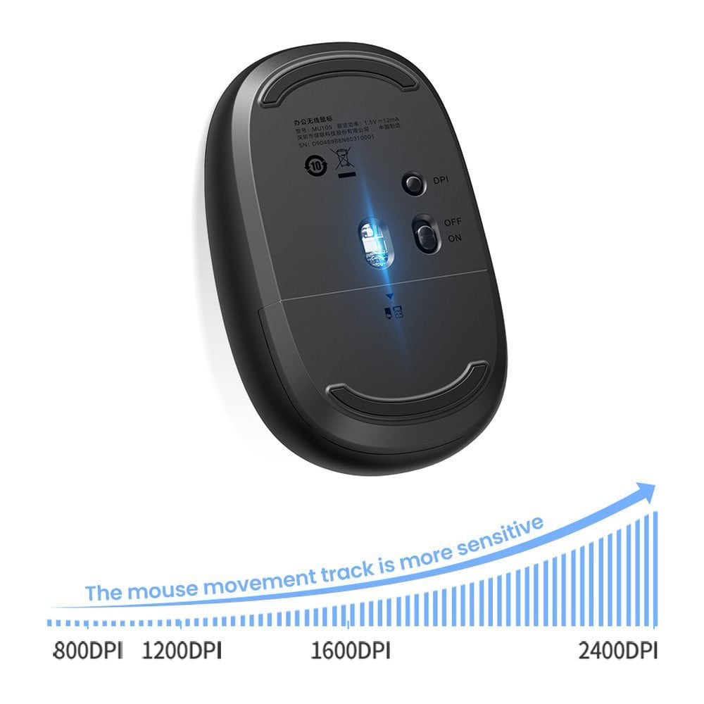 Tastatura/Mouse Ugreen Wireless Mouse MU105 (90550), 800/1200/1600/2400 DPI, Albastru Inchis