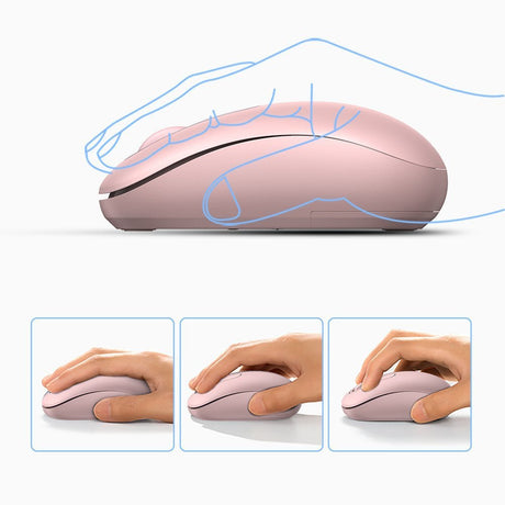 Tastatura/Mouse Ugreen Wireless Mouse MU105 (90686), 800/1200/1600/2400 DPI, Cherry Pink
