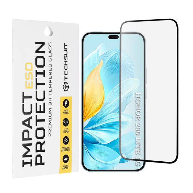 Folie de protectie Techsuit ESD Glass compatibil cu Honor 200 Lite, Negru