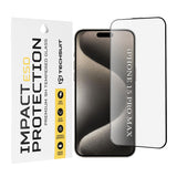 Folie de protectie Techsuit ESD Glass compatibil cu iPhone 15 Pro Max, Negru