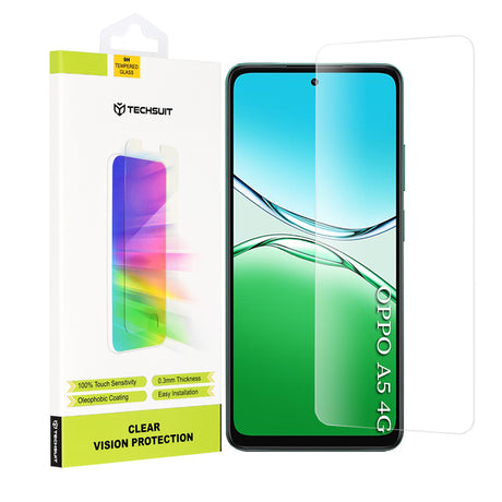 Folie de protectie Techsuit Clear Vision Glass compatibil cu Oppo A5 4G / A5 5G, Transparent