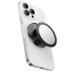 Suport Mcdodo 2in1 Foldable Magnetic Phone Stand (MR-7912), with Built-in Makeup Mirror, Leather, Negru