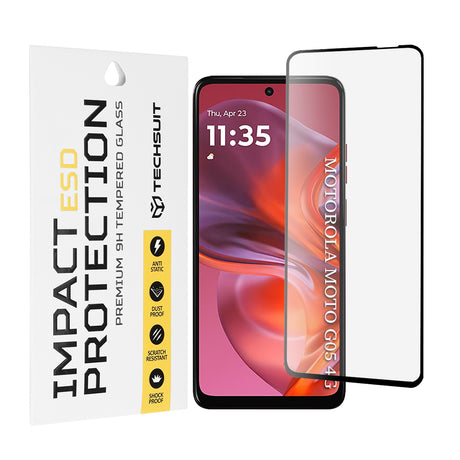 Folie de protectie Techsuit ESD Glass compatibil cu Motorola Moto G05 / E15, Negru