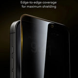 Folie de protectie ESR Corning Gorilla Glass UltraFit Privacy™ (set de 3) compatibil cu iPhone 17 Pro, Negru