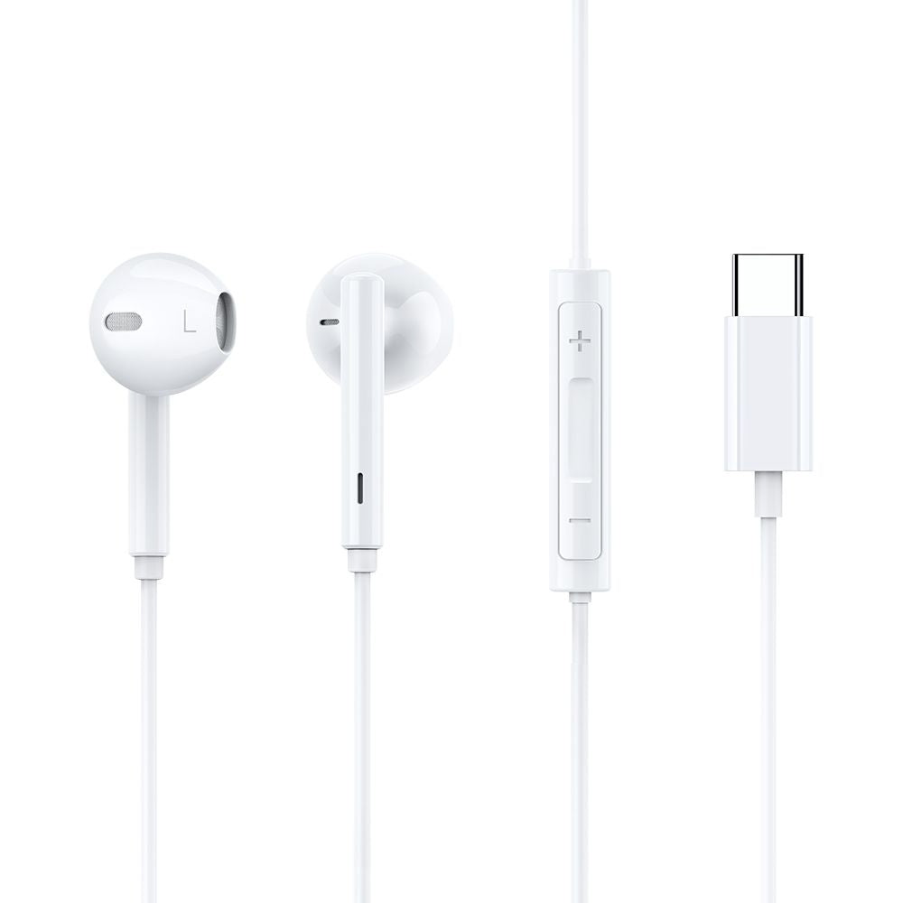 Casti Mcdodo Wired Earphones (HP-7500), with Volume Control, Type-C, DAC Chip, Hi-Res Audio, 1.2m, Alb
