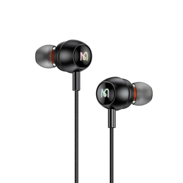 Casti Mcdodo Wired Earphones (HP-5830), Type-C, RGB Lighting, Aluminium Alloy, Nylon, DAC, In-Ear Design, 1.2m, Negru