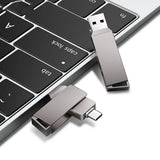Stick Memorie Techsuit THSM20 (THSM202256), USB 3.0, Type-C, 256GB, Gri