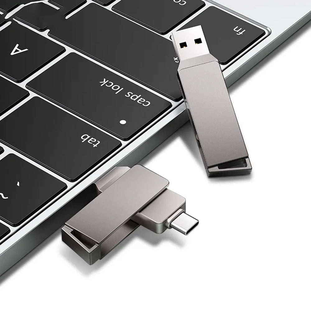 Stick Memorie Techsuit THSM20 (THSM20064), USB 3.0, Type-C, 64GB, Gri