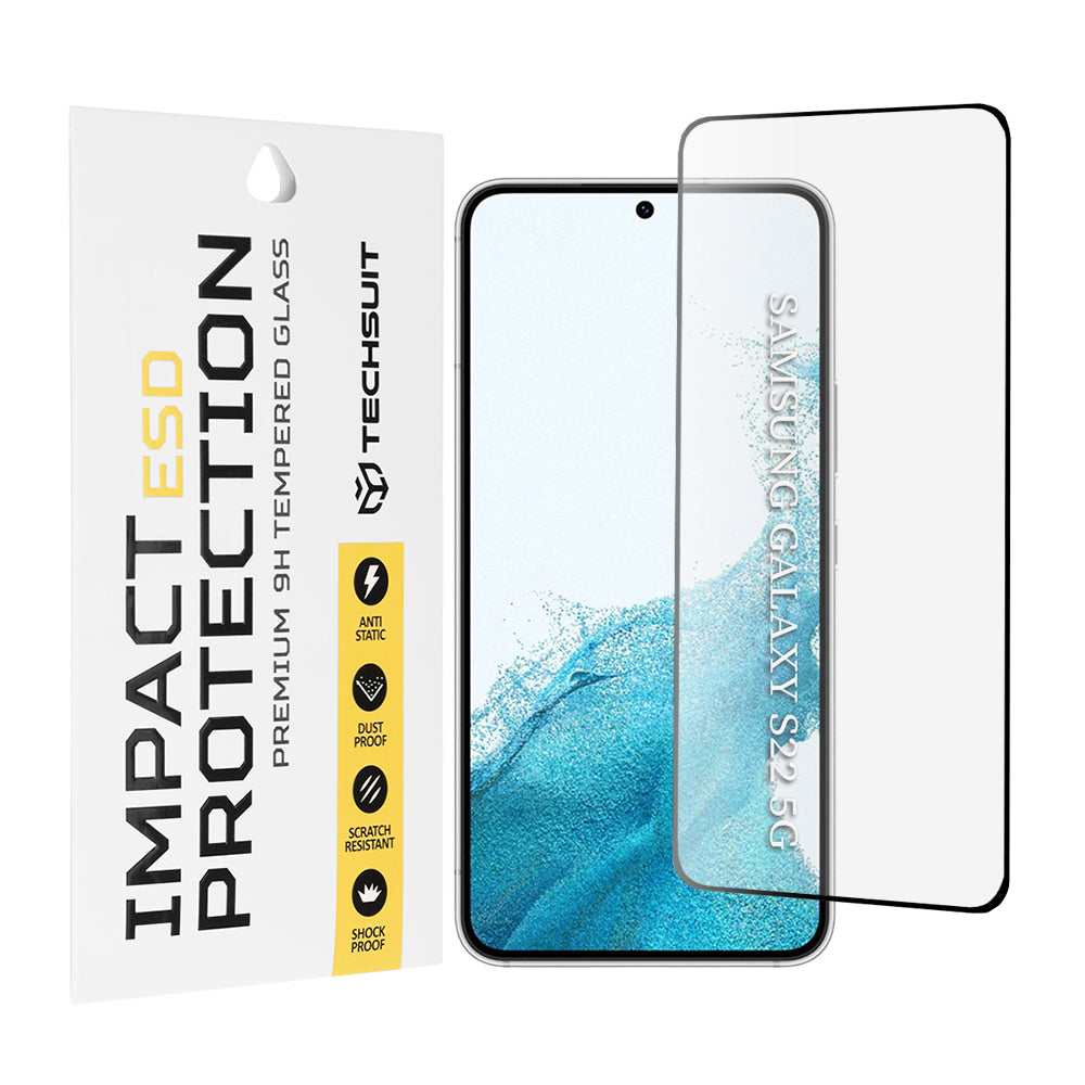 Folie de protectie Techsuit ESD Glass compatibil cu Samsung Galaxy S22 5G / S23, Negru